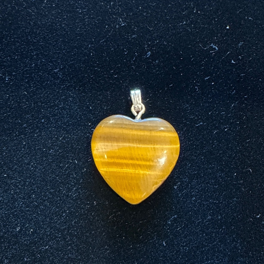 Heart-Shaped Tiger’s Eye Pendant